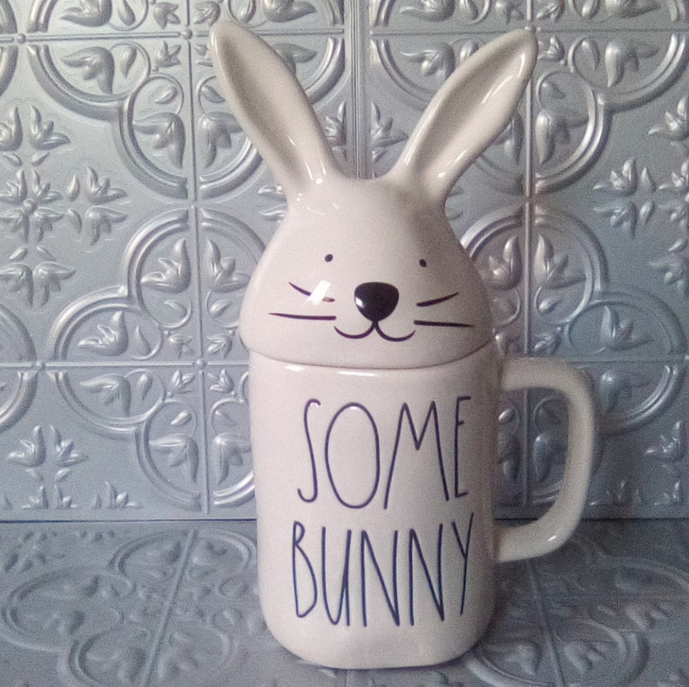 🐰Rae Dunn SOME BUNNY LOVES YOU two sided mug